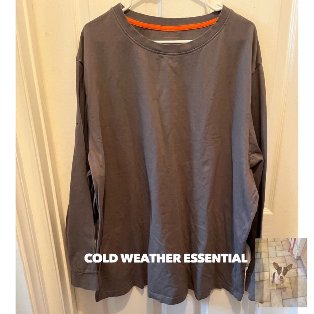 Men’s Boulder Creek Trading Company Gray Long Sleeve Tee, Sz 4XL